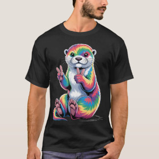 Zeeotter Merch Tie Dye Vredesteken Vintage Zee T-shirt