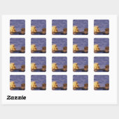 Zeeotters, Enhydra lutris 4 Vierkante Sticker (Vel)