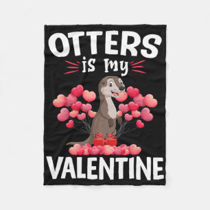 Zeeotters Is Mijn Valentijn Gelukkige Valentijnsda Fleece Deken