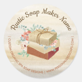 Zeep Biologische Spa cirkel Ronde Sticker