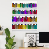 Zeep Bottelregenboog - voor badkamers, zout, enz. Poster (Thuiskantoor)