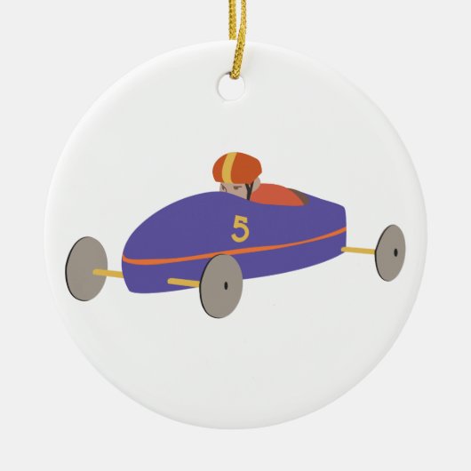 Zeep Box Derby Keramisch Ornament (Voorkant)