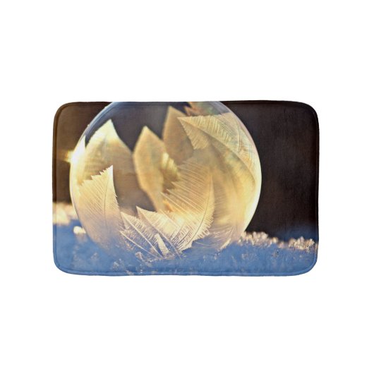 Zeep Bubble op sneeuw Badmat (Voorkant)