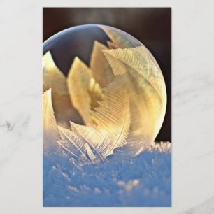 Zeep Bubble op sneeuw Briefpapier