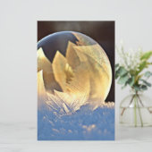 Zeep Bubble op sneeuw Briefpapier (Staand voorkant)