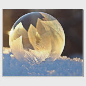 Zeep Bubble op sneeuw Cadeaupapier (Vlak)