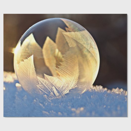 Zeep Bubble op sneeuw Cadeaupapier (Vlak)
