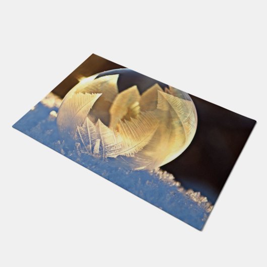 Zeep Bubble op sneeuw Deurmat (Schuin)