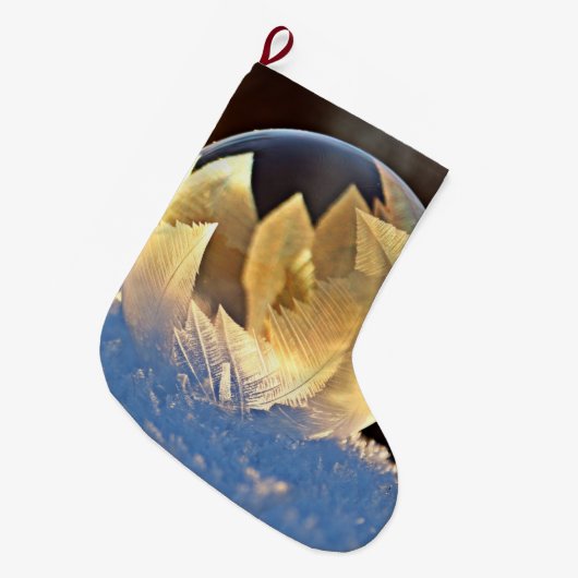 Zeep Bubble op sneeuw Grote Kerstsok (Voorkant (Hangend))