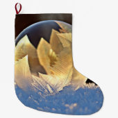 Zeep Bubble op sneeuw Grote Kerstsok (Voorkant)