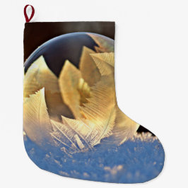 Zeep Bubble op sneeuw Grote Kerstsok