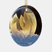 Zeep Bubble op sneeuw Keramisch Ornament (Rechts)