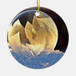 Zeep Bubble op sneeuw Keramisch Ornament