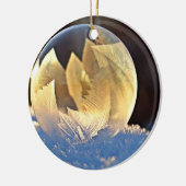 Zeep Bubble op sneeuw Keramisch Ornament (Links)