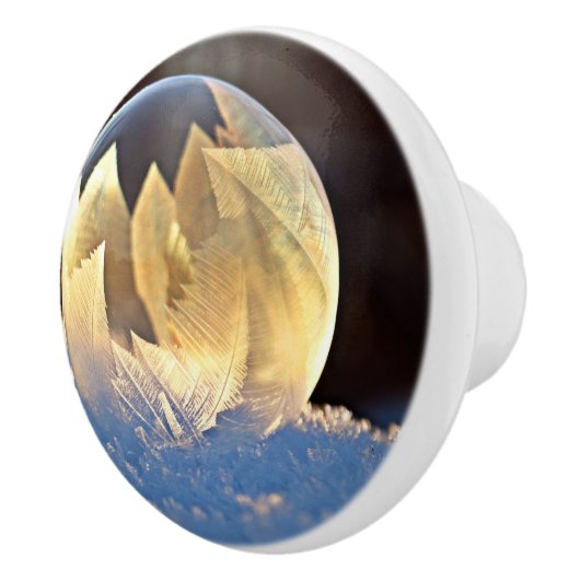 Zeep Bubble op sneeuw Keramische Knop (Rechts)