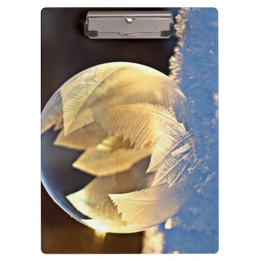 Zeep Bubble op sneeuw Klembord (Voorkant)