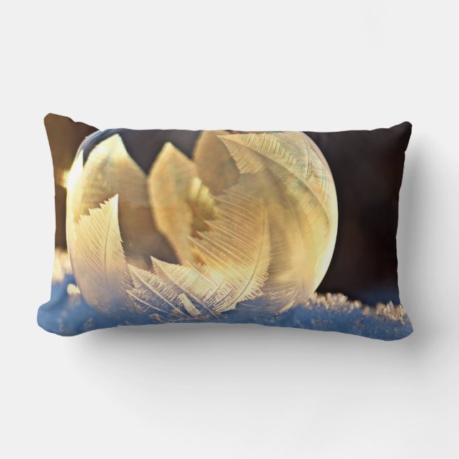 Zeep Bubble op sneeuw Kussen (Voorkant)