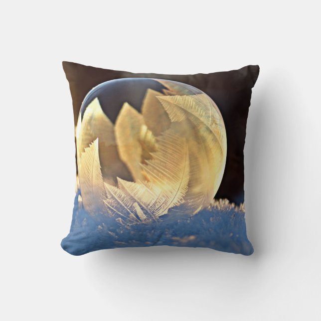 Zeep Bubble op sneeuw Kussen (Voorkant)