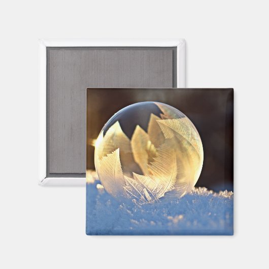Zeep Bubble op sneeuw Magneet (Voorkant / Achterkant)