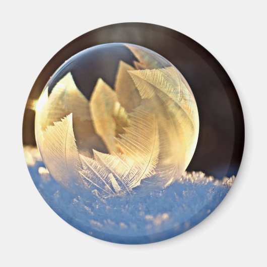Zeep Bubble op sneeuw Magneet (Voorkant)
