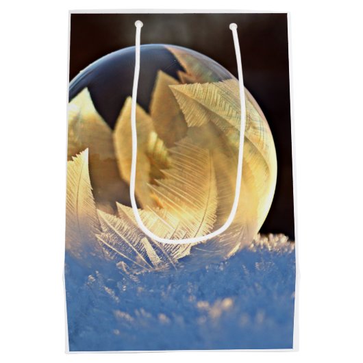 Zeep Bubble op sneeuw Medium Cadeauzakje (Achterkant)