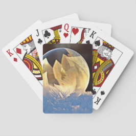 Zeep Bubble op sneeuw Pokerkaarten