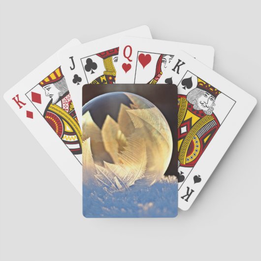 Zeep Bubble op sneeuw Pokerkaarten (Achterkant)