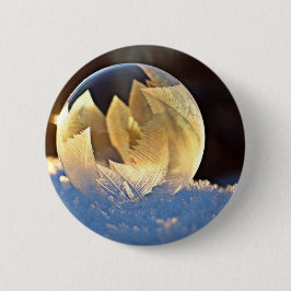 Zeep Bubble op sneeuw Ronde Button 5,7 Cm