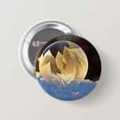 Zeep Bubble op sneeuw Ronde Button 5,7 Cm (Voorkant /achterkant)