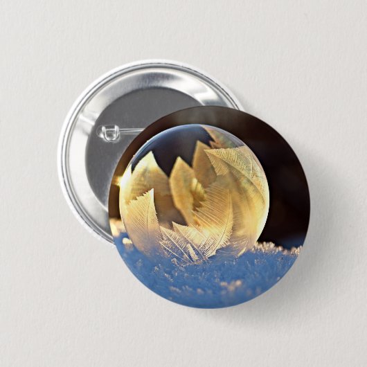 Zeep Bubble op sneeuw Ronde Button 5,7 Cm (Voorkant /achterkant)