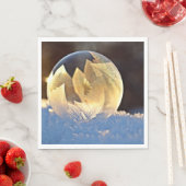 Zeep Bubble op sneeuw Servet (Insitu)