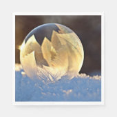 Zeep Bubble op sneeuw Servet (Voorkant)