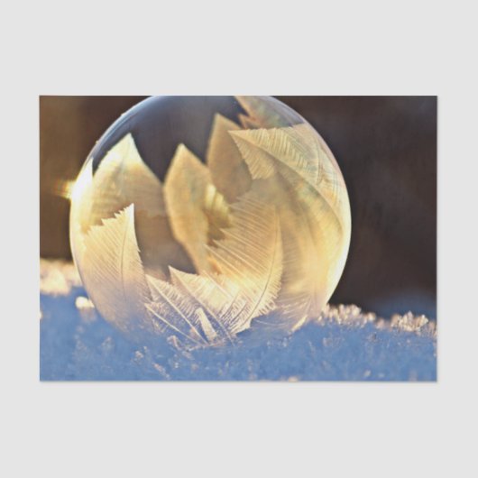 Zeep Bubble op sneeuw Tissuepapier (Voorkant)