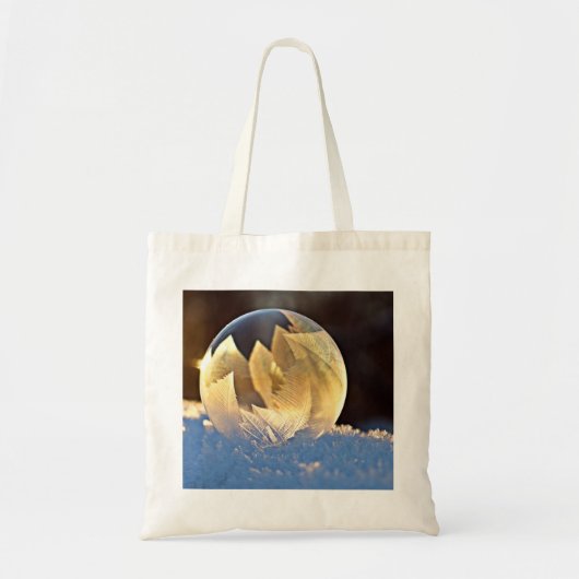 Zeep Bubble op sneeuw Tote Bag (Voorkant)