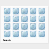 Zeep Bubbles Dot 1260C blauw Vierkante Sticker (Vel)