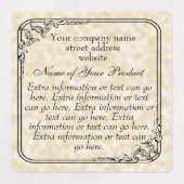 Zeep & Cosmetica Tan Parchment stijl vintage label (Design 1)