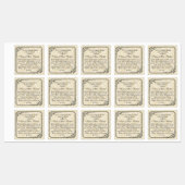 Zeep & Cosmetica Tan Parchment stijl vintage label (Vel)