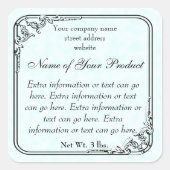  zeep en cosmetica Etiket lichtblauw (Voorkant)