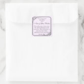  zeep en cosmetica Lichtroze opschrift Vierkante Sticker (Tas)