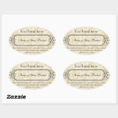 zeep en cosmetische producten Etiket taanovaal (Vel)