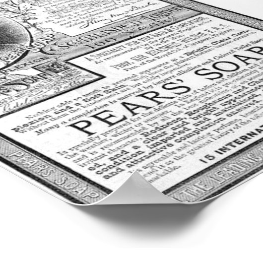  zeep en druk af. poster (Hoek)