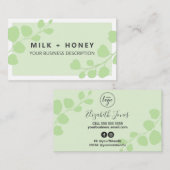 Zeep en kaars in de vorm van pasta's met flessen visitekaartje (Voorkant / Achterkant)