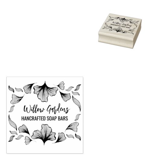 Zeep- en kaartenbranding rubberstempel (Gestempeld)