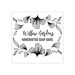 Zeep- en kaartenbranding rubberstempel