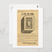 zeep en zeep - het past de hand aan briefkaart (Voorkant / Achterkant)