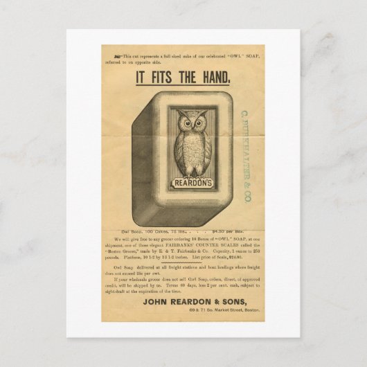 zeep en zeep - het past de hand aan briefkaart (Voorkant)