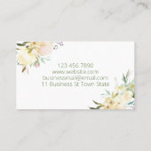 Zeep en zeep van zacht bloemkaars visitekaartje (Achterkant)