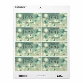 Zeep-etiket met glittery Butterfly-script Etiket (Full Sheet)