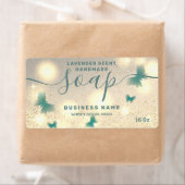Zeep-etiket met glittery Butterfly-script Etiket (Insitu)