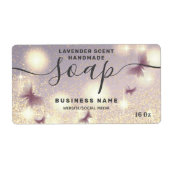 Zeep-etiket met glittery Butterfly-script Etiket (Voorkant)